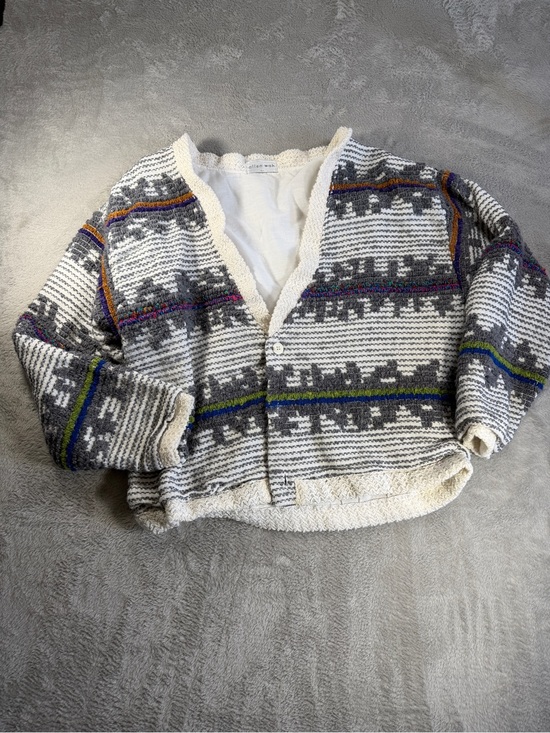 allen wah Sweaters - Vintage Wah Striped Patterned Cardigan - L